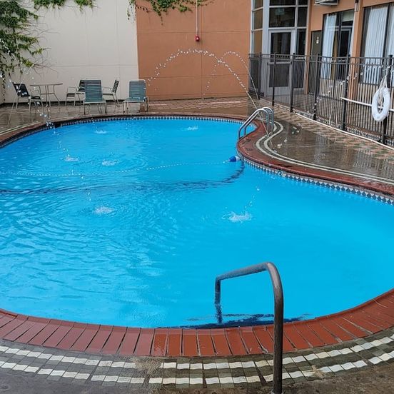 Pool view of Downtown Inn