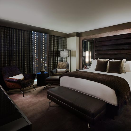 Bedroom view of Loews Chicago Hotel