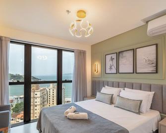 Mhfa - Studios Em Prédio Luxuoso Com Vista Mar - Itapema - Quarto