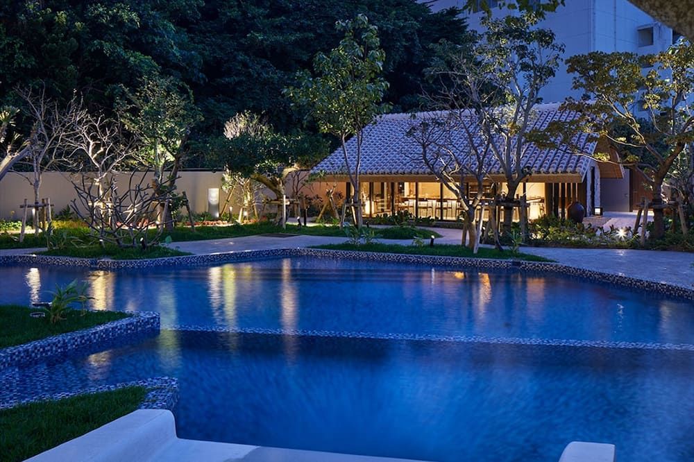 Pool view of Hotel Strata Naha