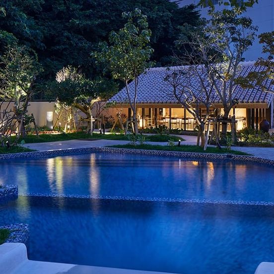 Pool view of Hotel Strata Naha