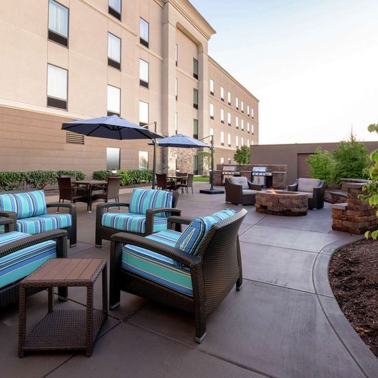 Patio view of Hampton Inn & Suites Wheeling-The Highlands