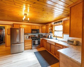 Quiet Private Cabin in the woods near fishing, hiking, skiing,ORV,snow trails - Wellston - Cocina