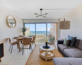 La Perle - Vue Mer, Parking Privée Clos, Traversant ,Tv 4K, Fibre - Canet-en-Roussillon - Sala de estar