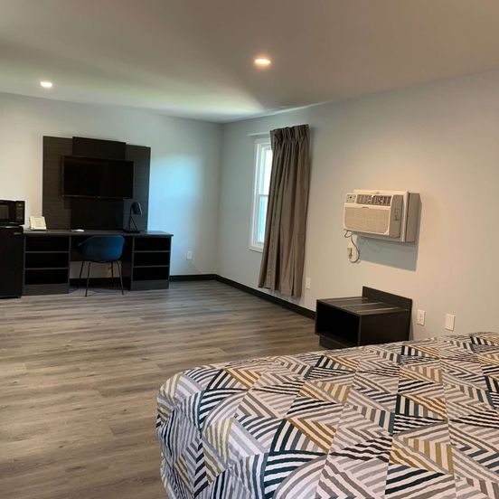 Bedroom view of Studio 6 Rockford, IL