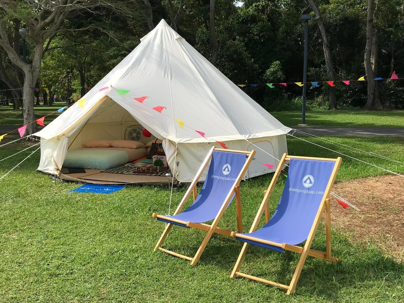 Glamping Kaki-Singapore-Superior Large Bell Tent - سنغافورة - شرفة مرصوفة