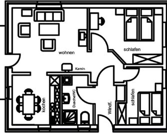 Ferienwohnung mit Loggia im Teutoburger Wald - Brakel - Floorplan