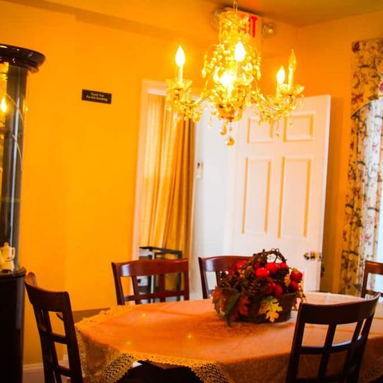 Dining room view of Eden Park Guest House