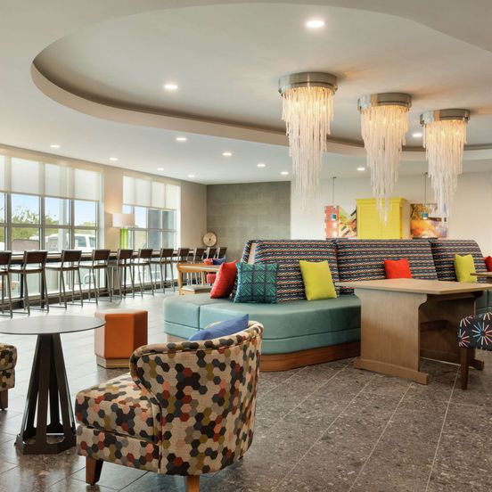 Lounge view of Home2 Suites by Hilton Vicksburg