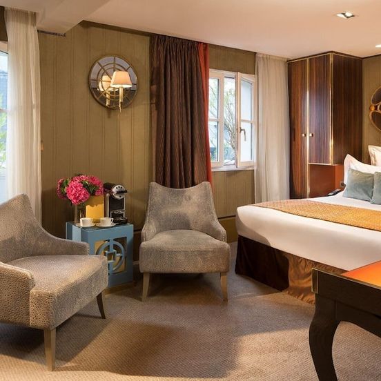 Bedroom view of Hôtel Baume