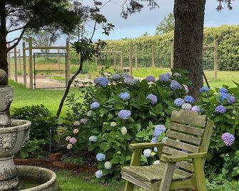Cutchogue Farmhouse Estate with hot tub and gardens, walk to beach & vineyards - Cutchogue - Patio