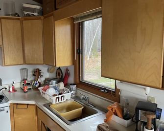 Fishing cabin in the pines! 50 acres of lakeshore & forest. Hear the loons call. - Deerwood - Kitchen