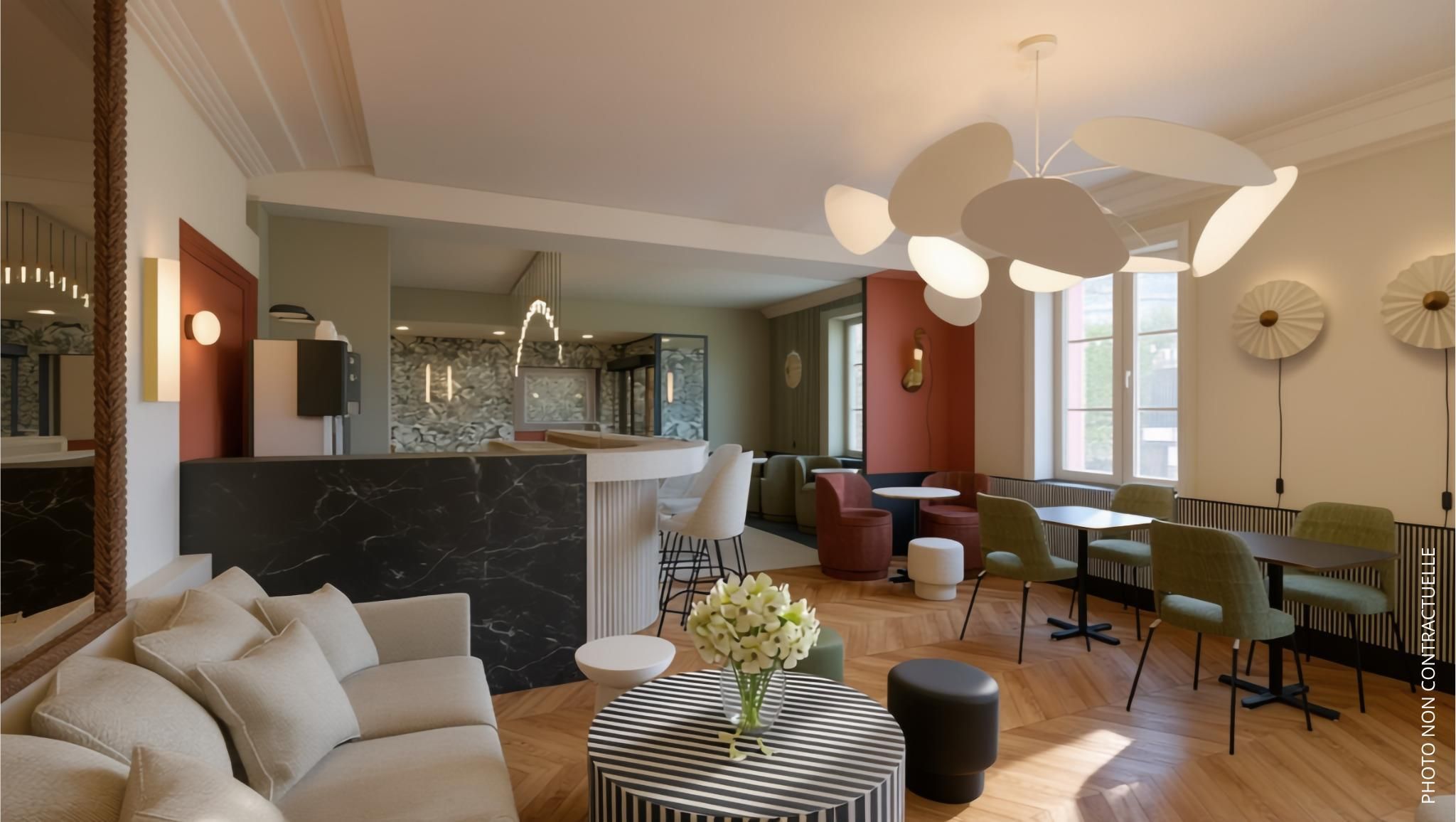 Hotel 2M, The Originals Relais - Saint-Just-Saint-Rambert - Bar