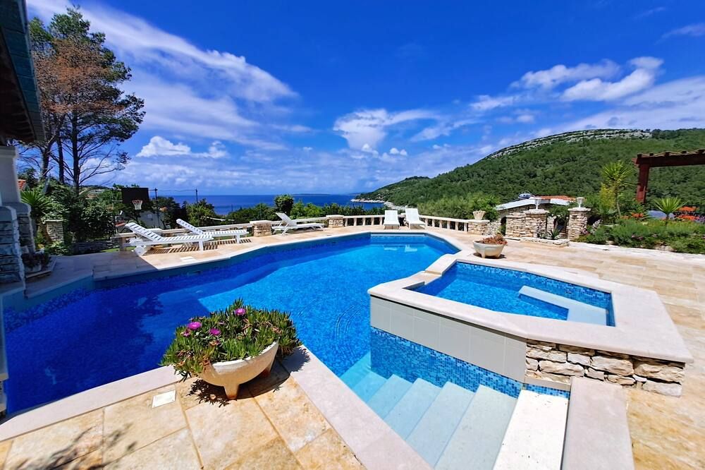 Grandiose Dalmatian stone Villa near sea, with apartments, swimming pool - Vela Luka - Piscine