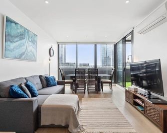 Melbourne Docklands Riverside Views - Melbourne - Pokój dzienny