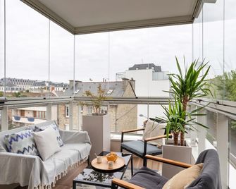 L'Air - Elégant 2 chambres avec loggia dans résidence de haut standing - Rennes - Balkong