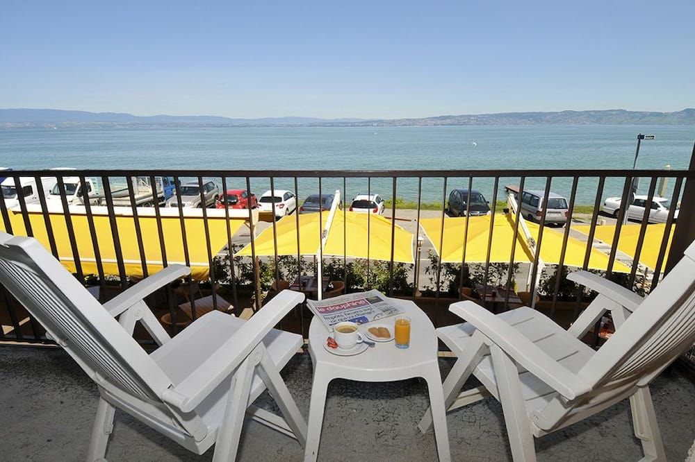 فندق ومطعم لا بانوراما - إفيان-ليه-بان - شرفة