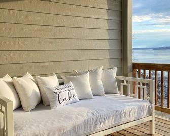 Modern, Waterfront Lake House in Private Cove with Remarkable Deck! - Afton - Balcony