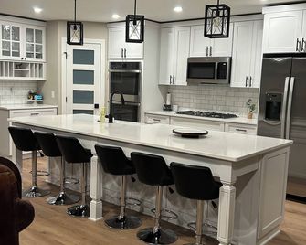 Birchwood Farms Cabin, 25 Acres, 4 Wheel and Snowmobile Trail. Sleeps 10-12 - Trego - Kitchen