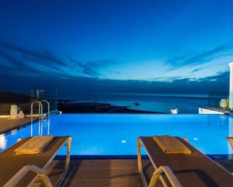 Brand New Villa Bonsai, Breakfast, Amazing Sea & Sunset View, Luxury - Kavousi - Piscina