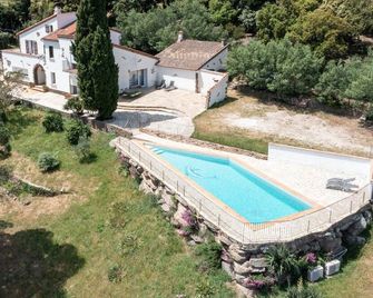 Ceret Magnificent Sunny Mas Unobstructed View On The Plain And The Sea - Maureillas-las-Illas - Zwembad