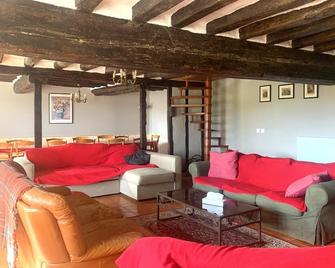 Large farmhouse, north of Angers, with swimming pool, 2 steps from the Château des Briottières - Champigné - Wohnzimmer