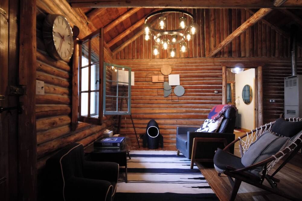 Betula Cabin - Rustic Family Log Cabin on Sunset Side of Lake Charlevoix - East Jordan - Sala de estar