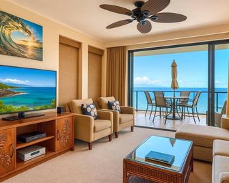 Kbm Resorts Free Car Kapalua Golf Villa Ocean View Custom 1-Bedroom Villa Kgv-22t5 - Kapalua - Living room
