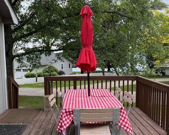 Screened porch, Lake Huron views, quiet sub, walk to beach and town in minutes! - Port Austin - Patio