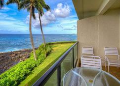 Roomy w/Great View! Island Decor, Lanai, Kitchen, WiFi, Laundry–Poipu Shores 202A - Poipu - Balcony