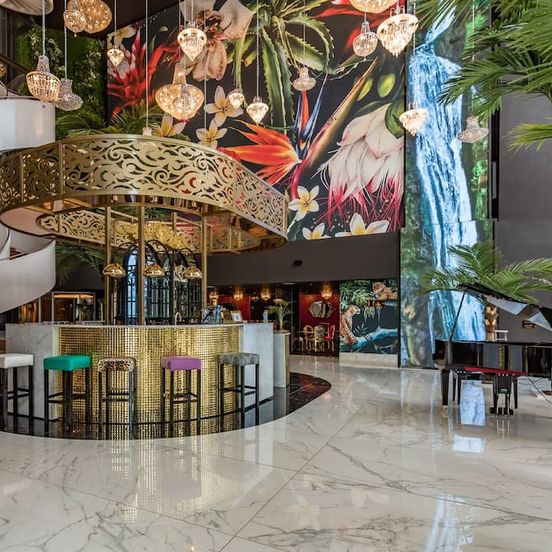 Lobby view of Hotel Sky, Sandton