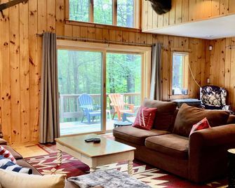 Cozy Chalet,Lake Pauline, Lake Rescue,and 2 miles to Okemo Mt - Ludlow - Living room