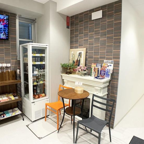 Front desk view of La Cava