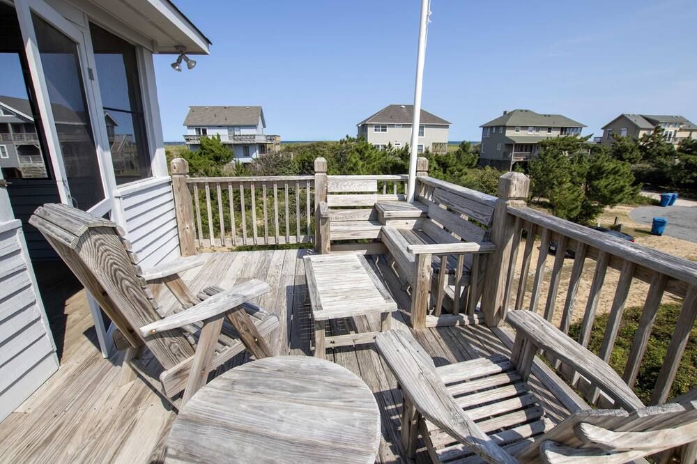 Semi-Oceanfront, Secluded Beach Cottage, - Duck - Balcón
