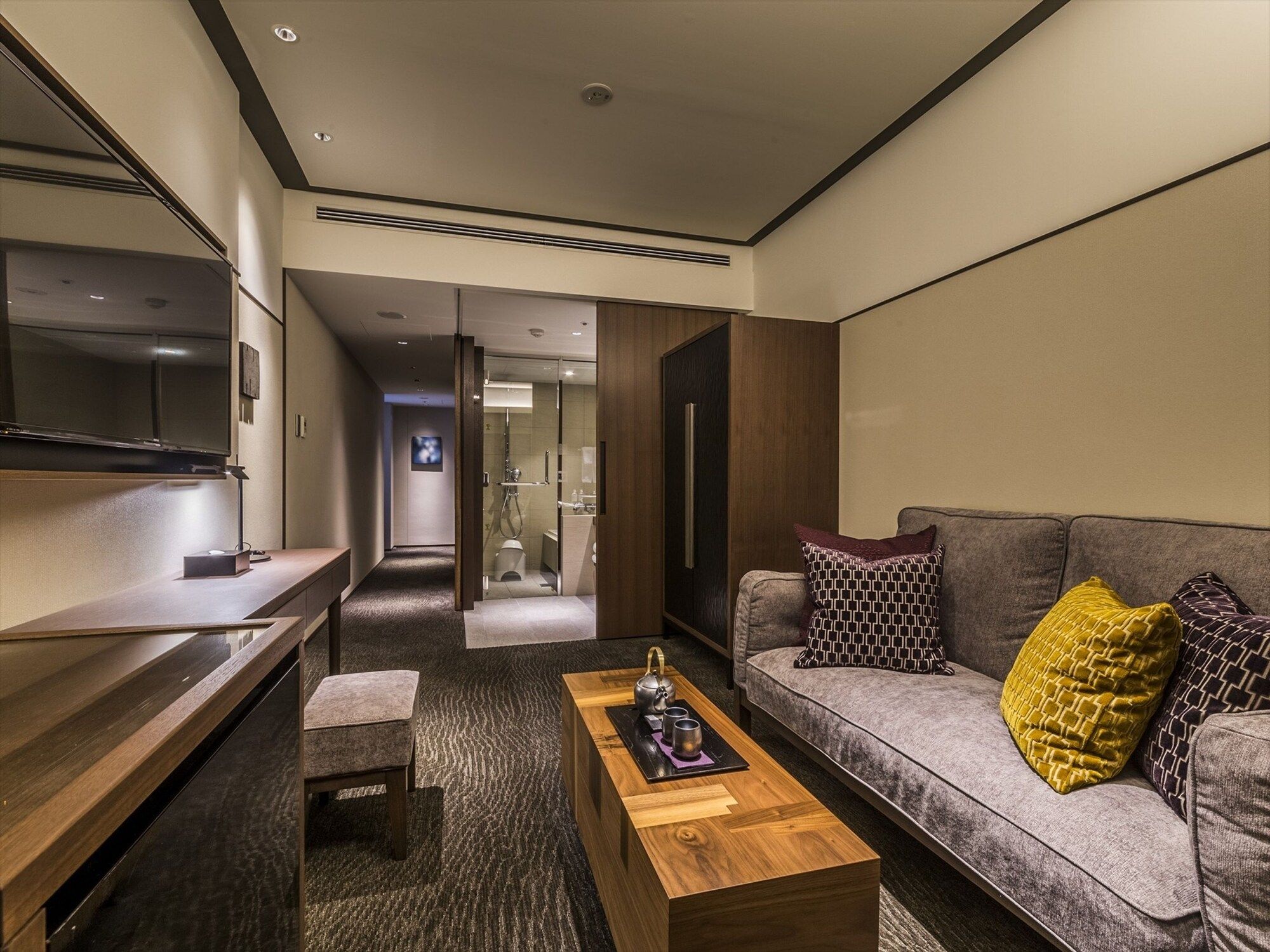 Living room view of Solaria Nishitetsu Hotel Kyoto Premier