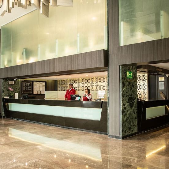 Front desk view of Hotel Marbella