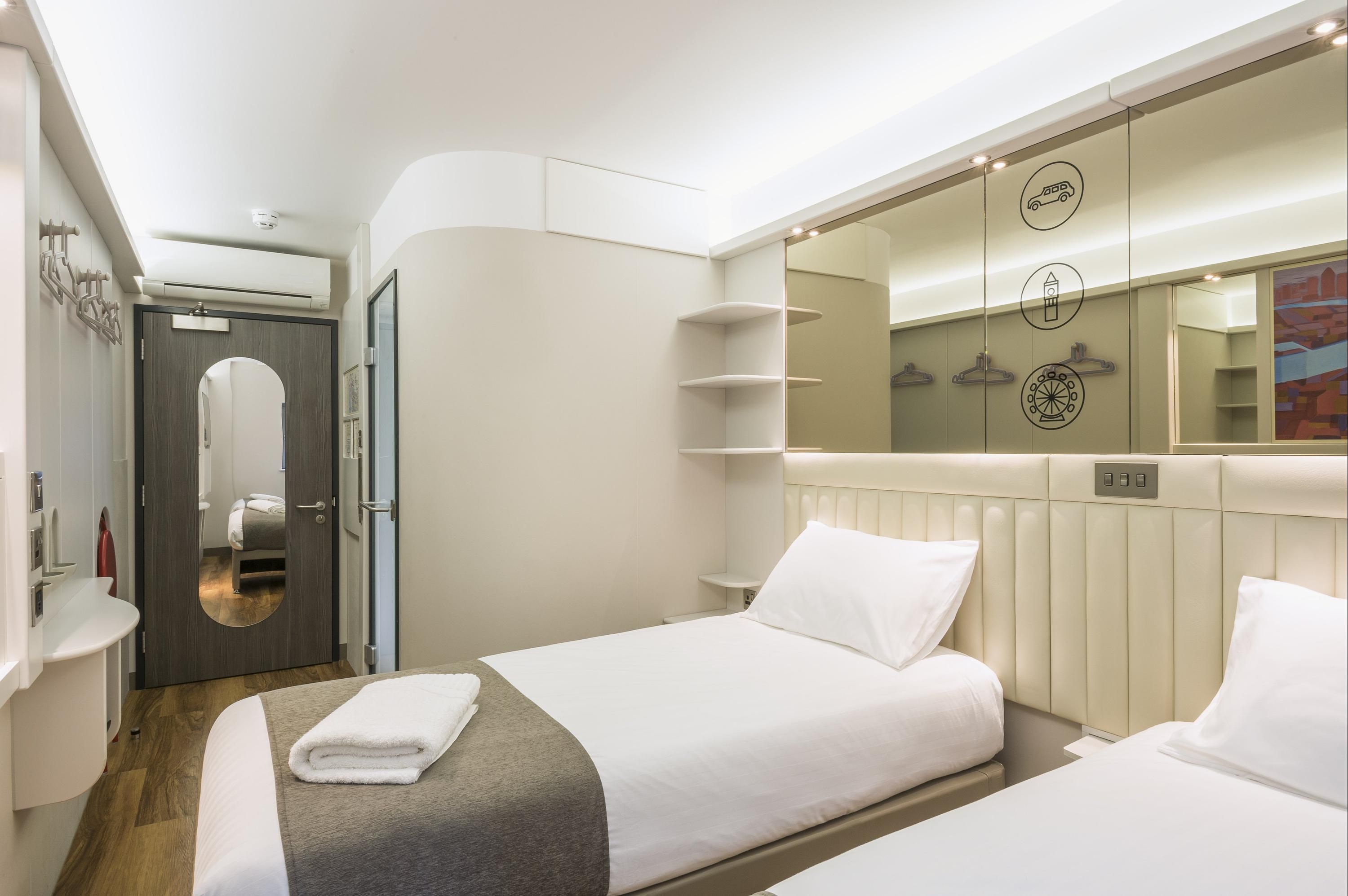 Bedroom view of Point A Hotel Glasgow