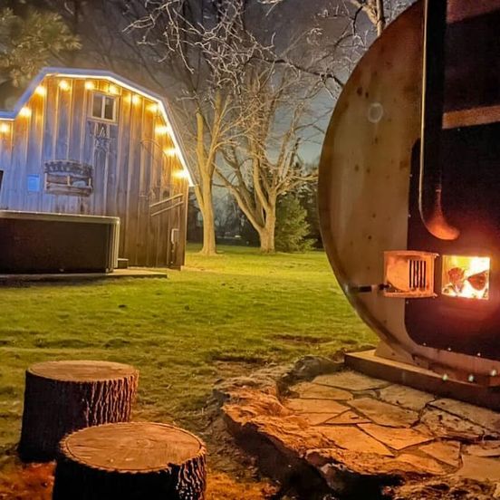 Outdoors view view of Niagara Grapeview Cottage/Hot Tub+Sauna