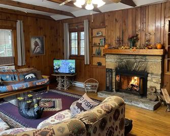 Lazy Lodge with Waterfall View. Perfect for family, deck, pool table, foosball. - Chimney Rock - Living room