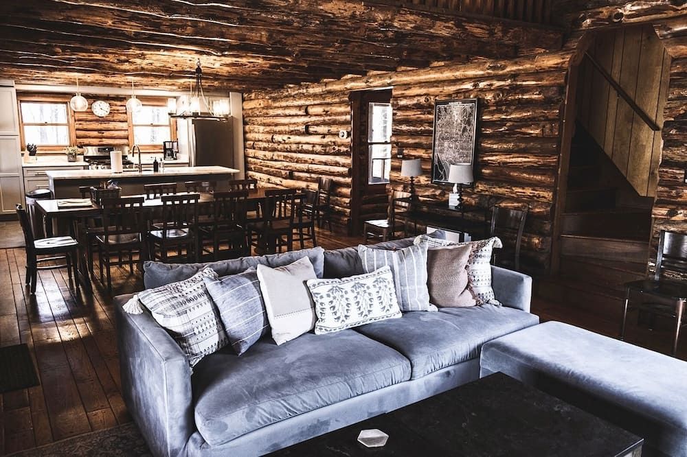 An upscale log cabin