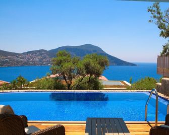 Asfiya Sea View Hotel - Kalkan - Zwembad