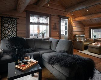 Luxury Cabin at Nesfjellet with sauna, bbq, close to ski & golf - Nesbyen - Living room