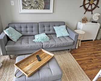 Balcony with Ocean View! North Beach 2nd-Floor Condo - Corpus Christi - Living room