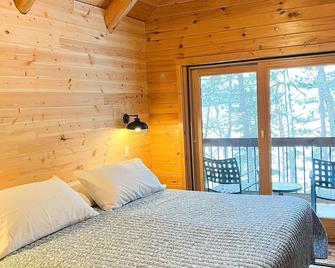 4 bedroom 3 bath Log Cabin with Sand Beach, water toys, sauna, yoga, game room - Cook - Bedroom