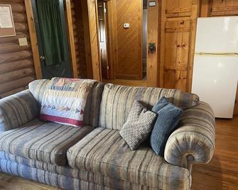 Cabin close to Natural Bridge State Park with Jhot tub and internet - Slade - Sala de estar