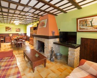 Magnificient 19th century country house with pool, barbecue porch, garden,.. - Fontcoberta - Living room