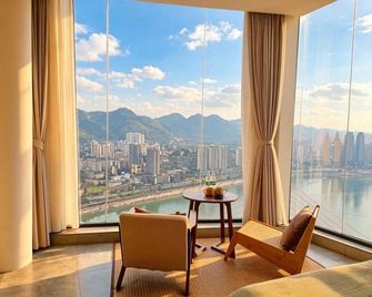 Chongqing Yushe Pereus High-altitude River View Homestay (Jiefangbei Hongyadong Branch) - Chongqing - Bedroom