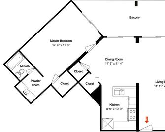 Regency Towers #506 East - Pensacola Beach - Floorplan