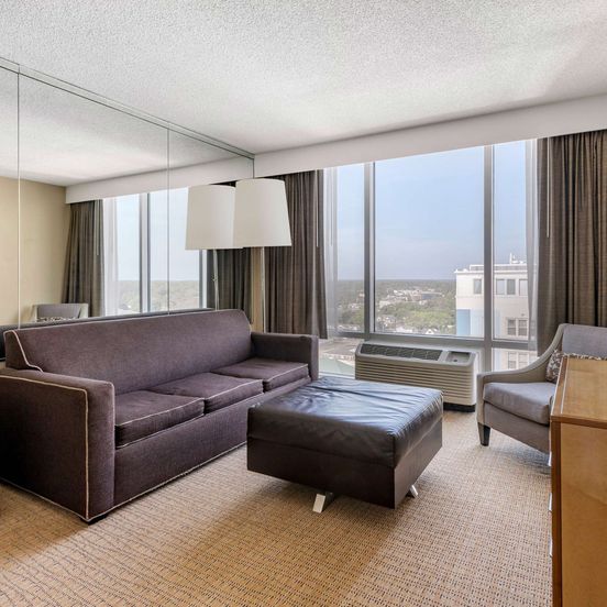 Living room view of Hilton Vacation Club Ocean Beach Club Virginia Beach