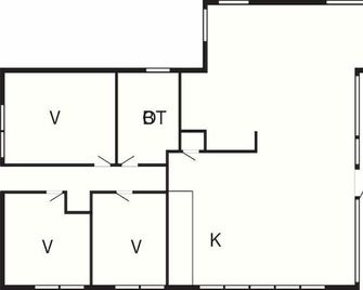 6 person holiday home in Ålbæk-By Traum - Ålbæk - Floorplan